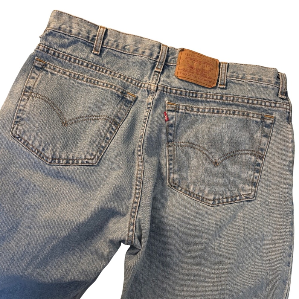 Y2K Levis 516 Slim Fit Straight Leg Jeans Light Wash Blue Mens 38x30 Made Canada